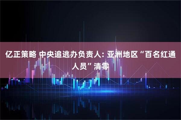亿正策略 中央追逃办负责人: 亚洲地区“百名红通人员”清零