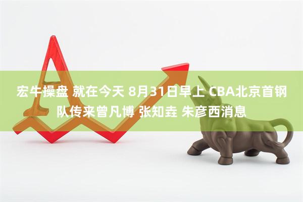 宏牛操盘 就在今天 8月31日早上 CBA北京首钢队传来曾凡博 张知垚 朱彦西消息