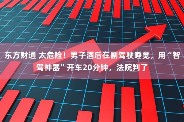 东方财通 太危险！男子酒后在副驾驶睡觉，用“智驾神器”开车20分钟，法院判了