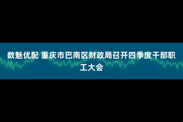 数魅优配 重庆市巴南区财政局召开四季度干部职工大会